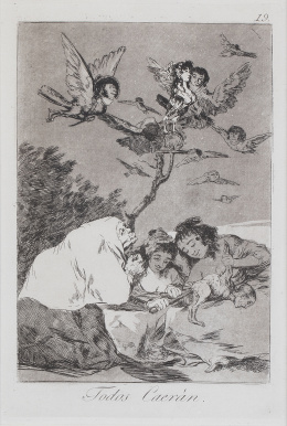 763.  FRANCISCO DE GOYA Y LUCIENTES (Fuentedetodos, 1746- Burdeos, 1828)Todas caeránCalcografía Nacional, 1868