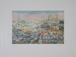 982.  JULIÁN GRAU SANTOS (Canfranc, Huesca, 1937)Vista de Toledo