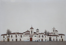 968.  PASCUAL PALACIOS (Madrid, 1920 - 1994)La veleta gira el reloj, 1971