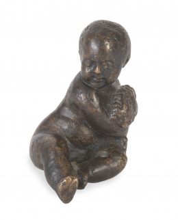 1081.  Niño con cuerno de la abundancia de bronce.
S, XVII.