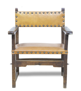 1198.  Frailero de madera de nogal.Castilla, S. XVIII.