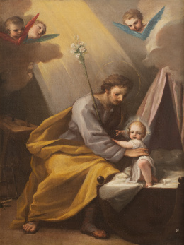 814.  ESCUELA MADRILEÑA, SIGLO XVIIISan José con el Niño