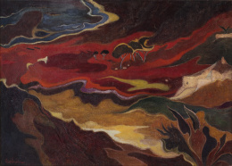 397.  FEDERICO DE ECHEVARRIA (Bilbao, 1911 - Madrid, 2004)Paisaje de la Costa del Sol, 1968