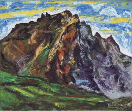 979.  BENJAMÍN PALENCIA (Barrax, Albacete, 1894 - Madrid, 1980)Pico de Untzillaitz y Peñas de Atxarte, Valle Atxondo (Duranguesado), 1971