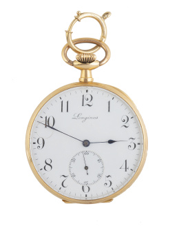 441.  Reloj de bolsilo lepine LONGINES en oro de 18K años 30