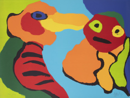 1063.  KAREL APPEL (Ámsterdam, 1921 - Zúrich, 2006)Some People Together, 1974