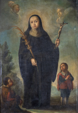 823.  ESCUELA MEXICANA o SEVILLANA, SIGLO XVIIISanta Rita de Cascia