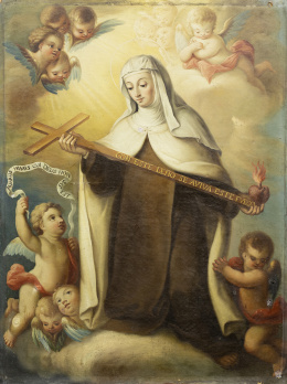 805.  ESCUELA VALENCIANA, SIGLO XVIIISanta María Magdalena de Pazzi