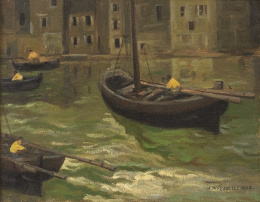 865.  ENRIQUE MARTÍNEZ CUBELLS (Madrid, 1874-Málaga, 1947)Pescadores