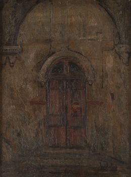 891.  JOAQUIM HIDALGO (Cantallops, Girona, 1928 - Barcelona, 2011)Puerta en Tossa de Mar