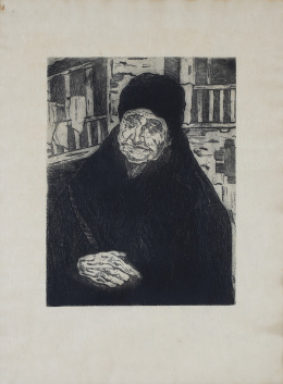 929.  JOSÉ GUTIÉRREZ SOLANA (Madrid, 1886 - 1945)Vieja montañesa