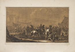 759.  GEORG PHILIPP RUGENDAS (1666-1742) y CHRISTIAN RUGENGAS (1708- 1781)Dos escenas de batalla