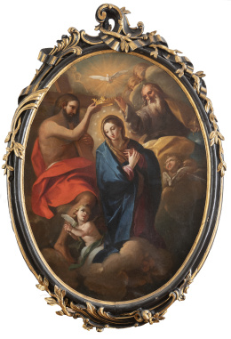 815.  JOSÉ CAMARON BONANAT (Segorbe, Castellón, 1731-Valencia, 1803)Coronación de la Virgen