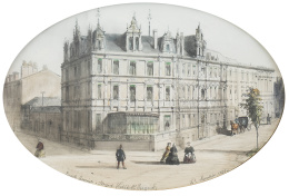 757.  LOUIS J.B. MOULLIN (Nogent-le-Rotrou, 1817-1876)Vista general de Angers1859