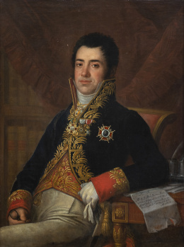 818.  AGUSTÍN ESTEVE (Valencia, 1753-1820)Retrato de Don Manuel Damián Pérez, Médico de la Real Familia, secretario de la Junta Superior Gubernativa de Medicina1819
