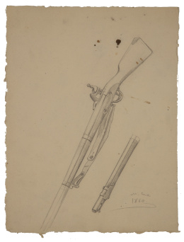 853.  MANUEL RODRÍGUEZ DE LA PARRA CASTELLANOS (Madrid, 1826-1880)Conjunto de 32 dibujos preparatorios para los cuadros "La muerte de Daoíz y defensa del parque de Monteleón, 1862" y "La muerte de Velarde, 1864"