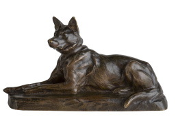 977.  LOUIS RICHÉ (París, 1877 - 1949)Pastor alemán descansando