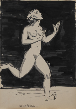 950.  ISMAEL GONZÁLEZ DE LA SERNA (Guadix, Granada, 1898 - París, 1968)Mujer corriendo