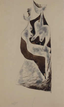 964.  ÁNGEL FERRANT  (Madrid, 1890 - 1961)Dos mujeres, 1932