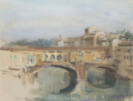 958.  RAMÓN GAYA (Murcia, 1910 - Valencia, 2005)Ponte Vecchio, Florencia, 1962