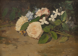 866.  MARIANO BARBASÁN (Zaragoza, 1864-1924)
Flores en el camino