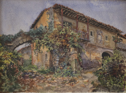 894.  ANTONIO MAURA MONTANER  (Mallorca, 1853- 1925)Vista de la montaña