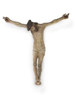 529.  Cristo crucificado.Madera tallada y policromada.Círculo de Diego de Siloé (c. 1490 - Granada, 1563).