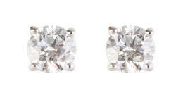 150.  Pendientes dormilonas de brillantes de 0,40 ct cada uno