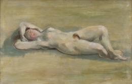 885.  PERE CREIXAMS (Barcelona, 1893 - 1965)Nu Couché