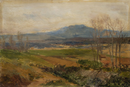 890.  AURELIANO DE BERUETE  (Madrid, 1845-1912)Vista de la SIerra de Madrid