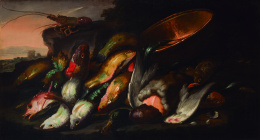 816.  ELENA RECCO (1654-1700)Bodegón de peces