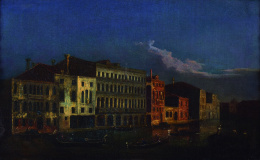 819.  ATRIBUÍDO A APPOLLONIO DOMENICCHINI Maestro de la colección Langmatt (1715 - c.1770) Vista del Canal de Venecia