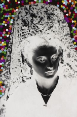 1095.  CARMEN CALVO (Valencia, 1950) Con los ojos ya cerrados sobre el sueño (negativo), 2003