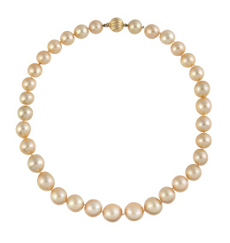 342.  Collar de perlas australianas golden de tamaño creciente ha