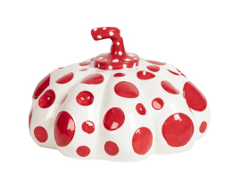 1083.  YAYOI KUSAMA (Matsumoto, Nagano, 1929)Naoshima Pumpkin (Red and white)