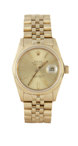 466.  Reloj de pulsera ROLEX Oyster Perpetual de oro, años 60