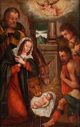 896.  ESCUELA ESPAÑOLA, SIGLO XVIAdoración de los Pastores..