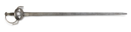 1136.  Espada de cazoleta de hierro con empuñadura calada con cruces.Enrique Coel o Heinrich Koel*, España, S. XVII.