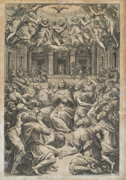 756.  CORNELIS DE CORT (1533-1578)Pentecostés