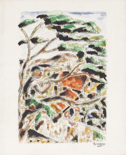 927.  FERNANDO ALONSO BRUFAU (1912 - 1978)Joven gallego subido a un árbol