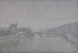 933.  FRANCISCO MARTÍN FERNÁNDEZ (Madrid, 1905 - 1990)Vista del Sena