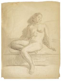 909.  ANSELMO MIGUEL NIETO (Valladolid, España, 1881 - Madrid, España, 1964)Desnudo femenino