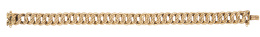 97.  Brazalete francés S. XIX con doble eslabón barbado entrelazado