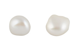 218.  Pendientes de perlas barrocas en montura de oro