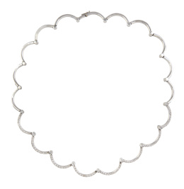 350.  Collar de ondas con brillantes en la mitad frontal 