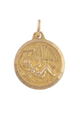 114.  Medalla colgante de Niño Jesús