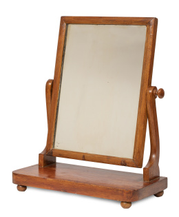 1236.  Espejo de tocador de madera con luna vasculante.Inglaterra, principios del S. XX.