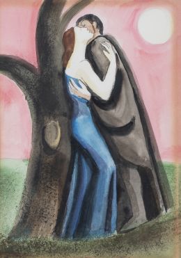 882.  HIPÓLITO HIDALGO DE CAVIEDES (Madrid, 1902 - 1994)Enamorados