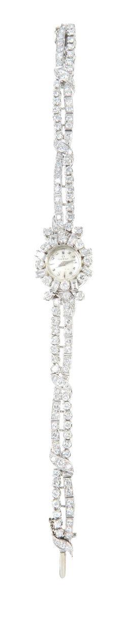288.  Reloj de pulsera de brillantes OMEGA para señora años 60