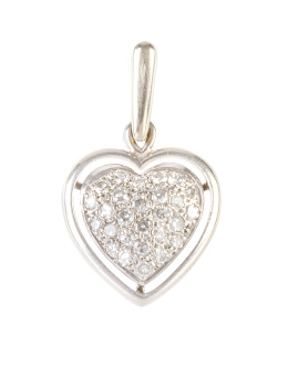 170.  Colgante corazón de pavé de brillantes